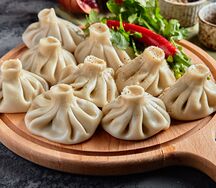 Хинкали с говядиной и свининой