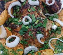 Курица гриль с картошкой 