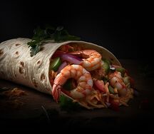 Шаурма с креветками