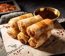 Спринг-роллы с уткой по-пекински и овощами с соусом хойсин