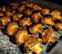 Шампиньоны на углях 