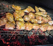 Куриные крылья на мангале 