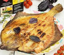 Камбала на углях 