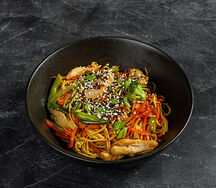 Вок с курицей стеклянная