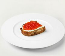 Тост с красной икрой