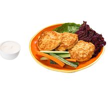 Оладьи из курицы, брокколи и сметана