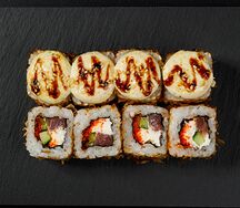 Аляска с чесночным соусом