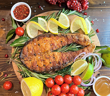 Семга на углях