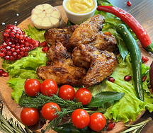 Куриные крылышки на углях