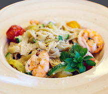 Паста креветки с цукини