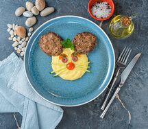 Домашние котлетки с воздушным пюре