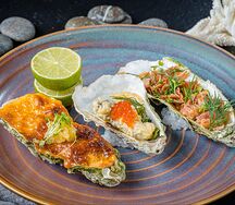 Жаренные на гриле устрицы