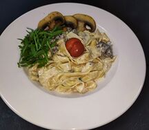 Паста с телятиной и белыми грибами