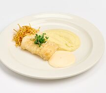 Треска с голландским соусом