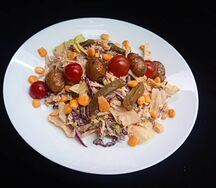 Салат с кактусом с говядиной