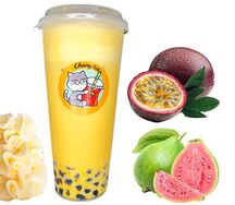 Bubble tea со вкусом маракуйи и гуавы с крем-чизом
