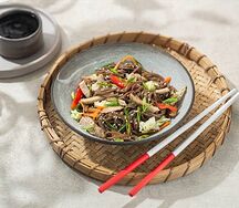 Соба со свининой терияки