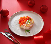 Салат со снежным крабом и апельсином