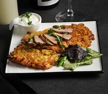 Драники с копченой уткой