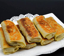 Блины с рисом и мясом