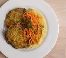 Котлета говяжья с картофельным пюре