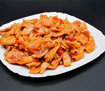 №496 Курица с ананасом в кисло-сладком соусе