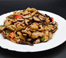 №487 Грибы шиитаке со свининой