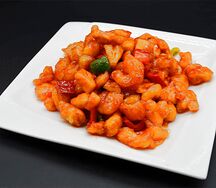 №500 Курица с креветками и ананасом в кисло-сладком соусе