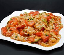 №476 Жареное яйцо с помидором