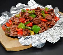 №507 Куриные сердечки на чугуне