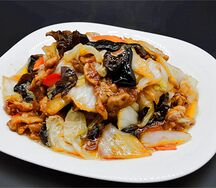 №477 Пекинская капуста с грибами и свининой