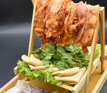 №522 Копчёный бекон с овощами