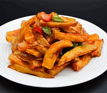 №460 Баклажаны в кисло-сладком соусе 