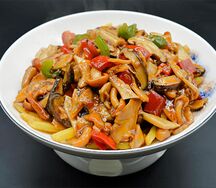 №488 Фондю из грибного ассорти с картофелем фри