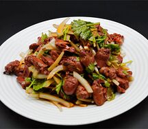 №428 Салат Куриные острые сердечки