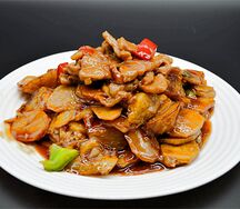 №455 Тушеные баклажаны с картофелем и свининой