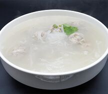 №387 Суп с фрикадельками и лобой по-китайски