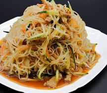 №415 Салат Фунчоза со свининой и овощами