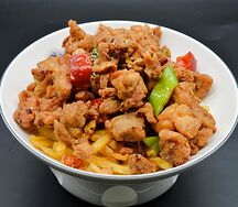 №501 Фондю из рубленых окорочков с картофелем фри