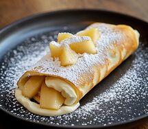 Блин со сливочным сыром и грушей