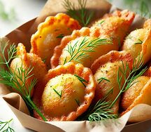Пельмени фри с укропом