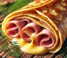 Блин с ветчиной и сыром