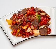 Ароматные ломтики говядины с сухим перцем к пиву