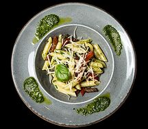 Пенне говядина и песто