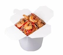 Гречневая лапша с креветками