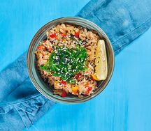 Рис с овощами и чуккой