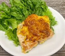 Кета запеченная с овощами