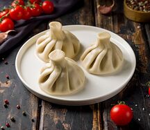 Хинкали классические из свинины и говядины