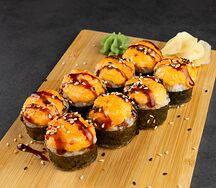 Ролл запеченный острый с креветками
