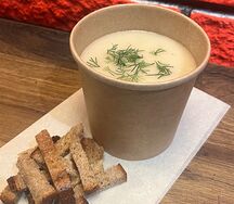 Суп-пюре сырный с сухариками
